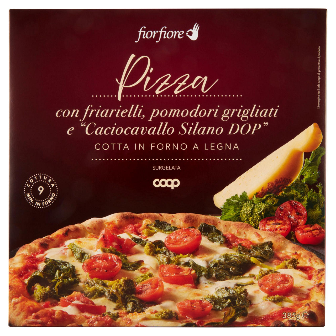 Pizza con friarielli pomodori grigliati e Caciocavallo Silano DOP 385 gr