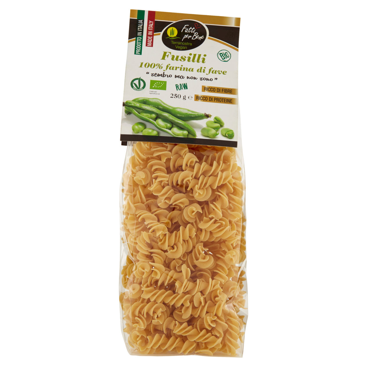 FUSILLI FARINA DI FAVE BIO TERRA NOSTRA 250G - Immagine 01
