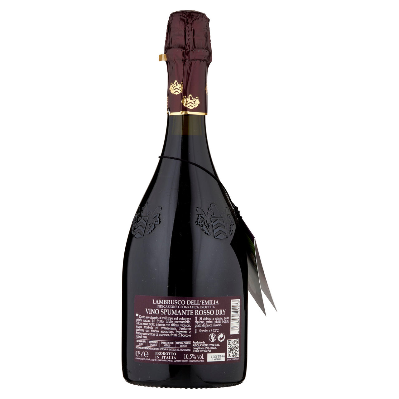 Vino spumante rosso dry Marcello Lambrusco dell'Emilia IGP 750 ml - Immagine 21