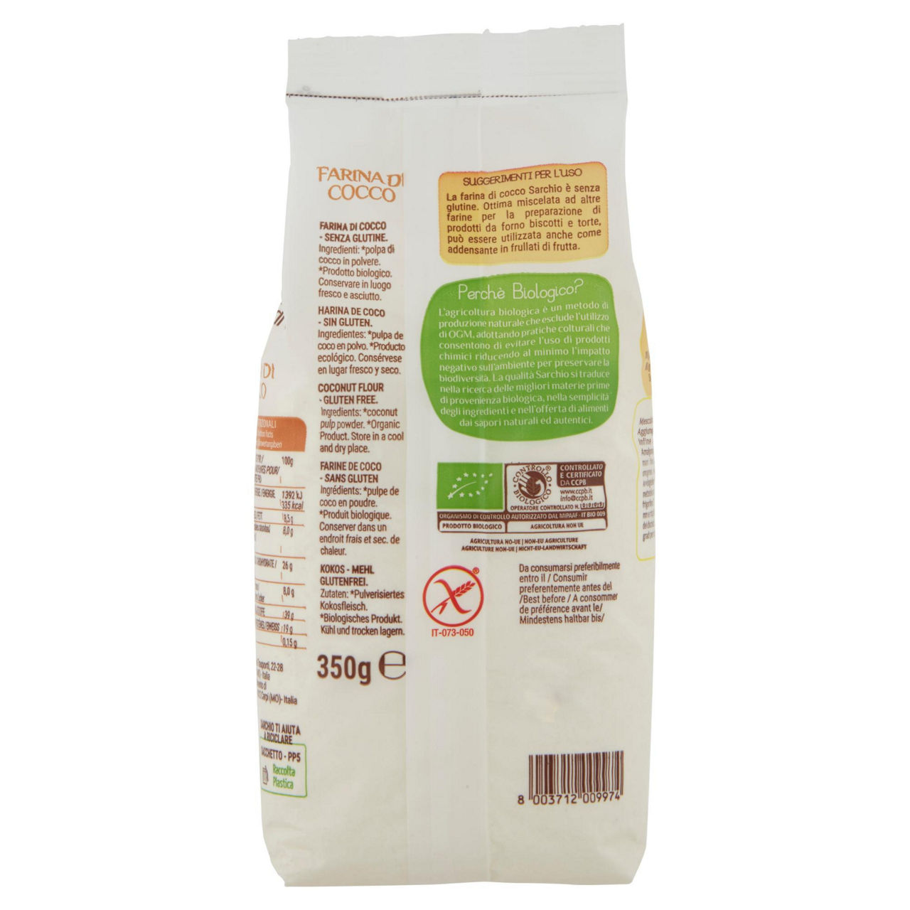 Farina di cocco bio 350 gr - Immagine 51