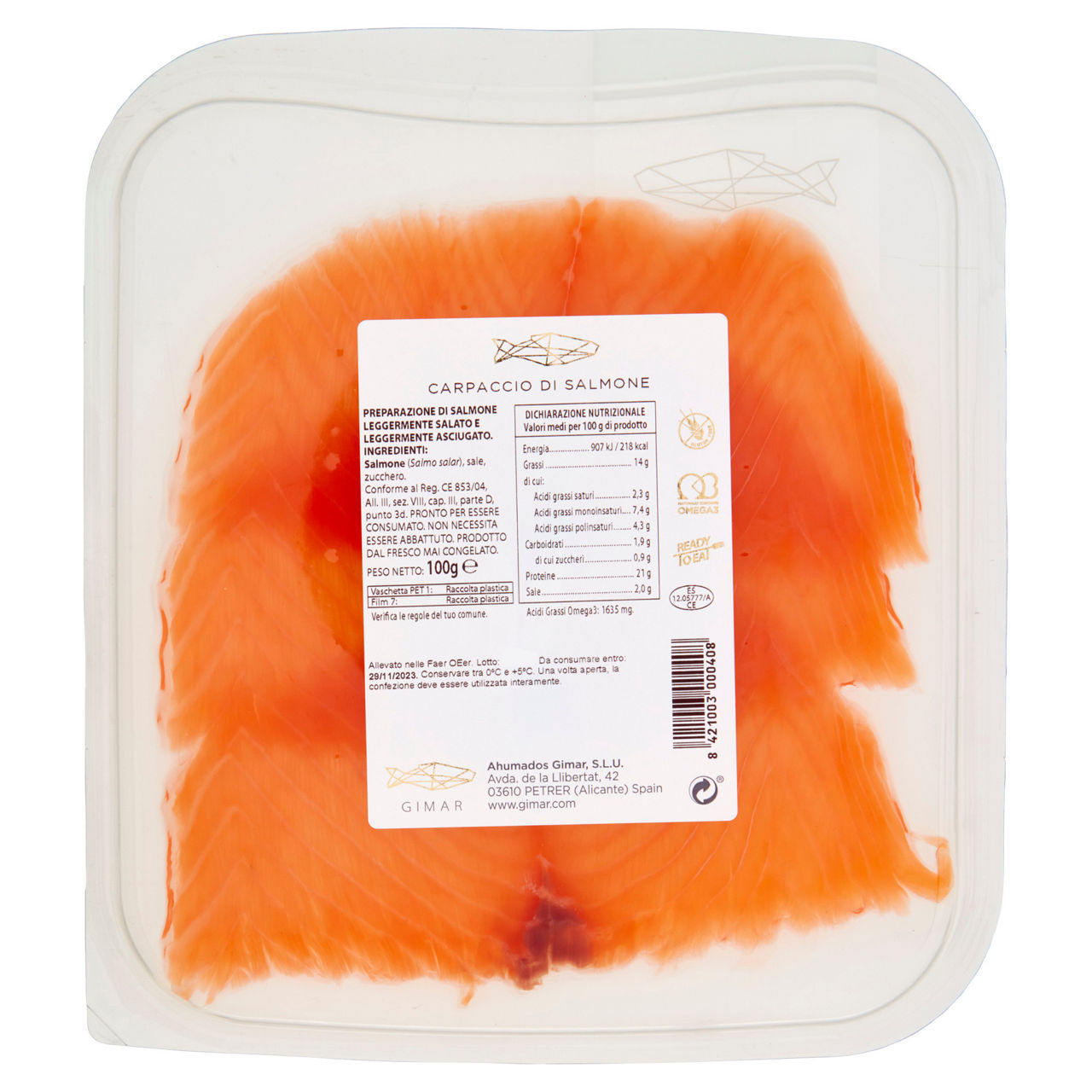 Carpaccio di salmone 100 gr - Immagine 11