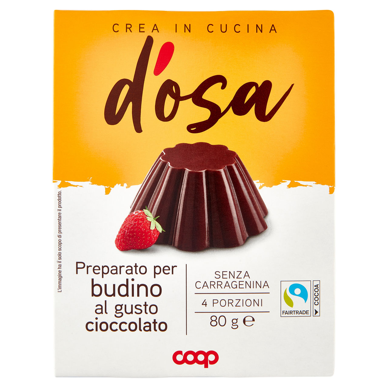 Preparato per budino al cioccolato fondente 90 gr - Immagine 01