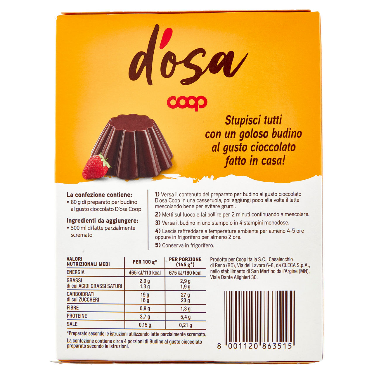 Preparato per budino al cioccolato fondente 90 gr - Immagine 41