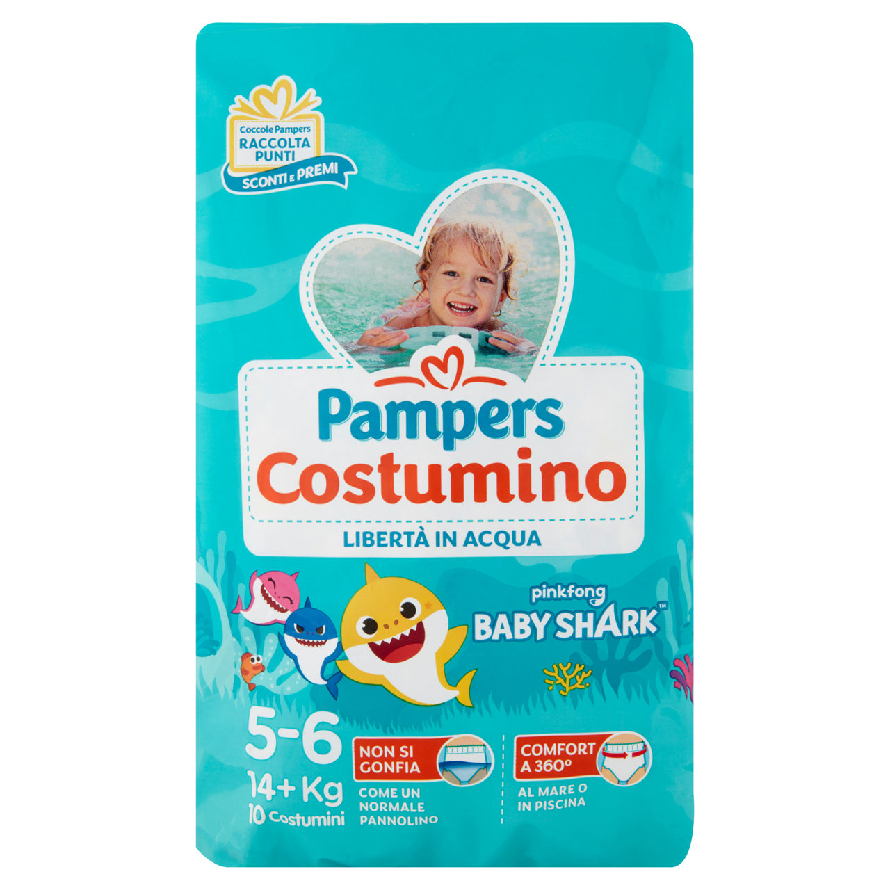 Pannolini costumino tg 5-6 kg 14+ pz 10