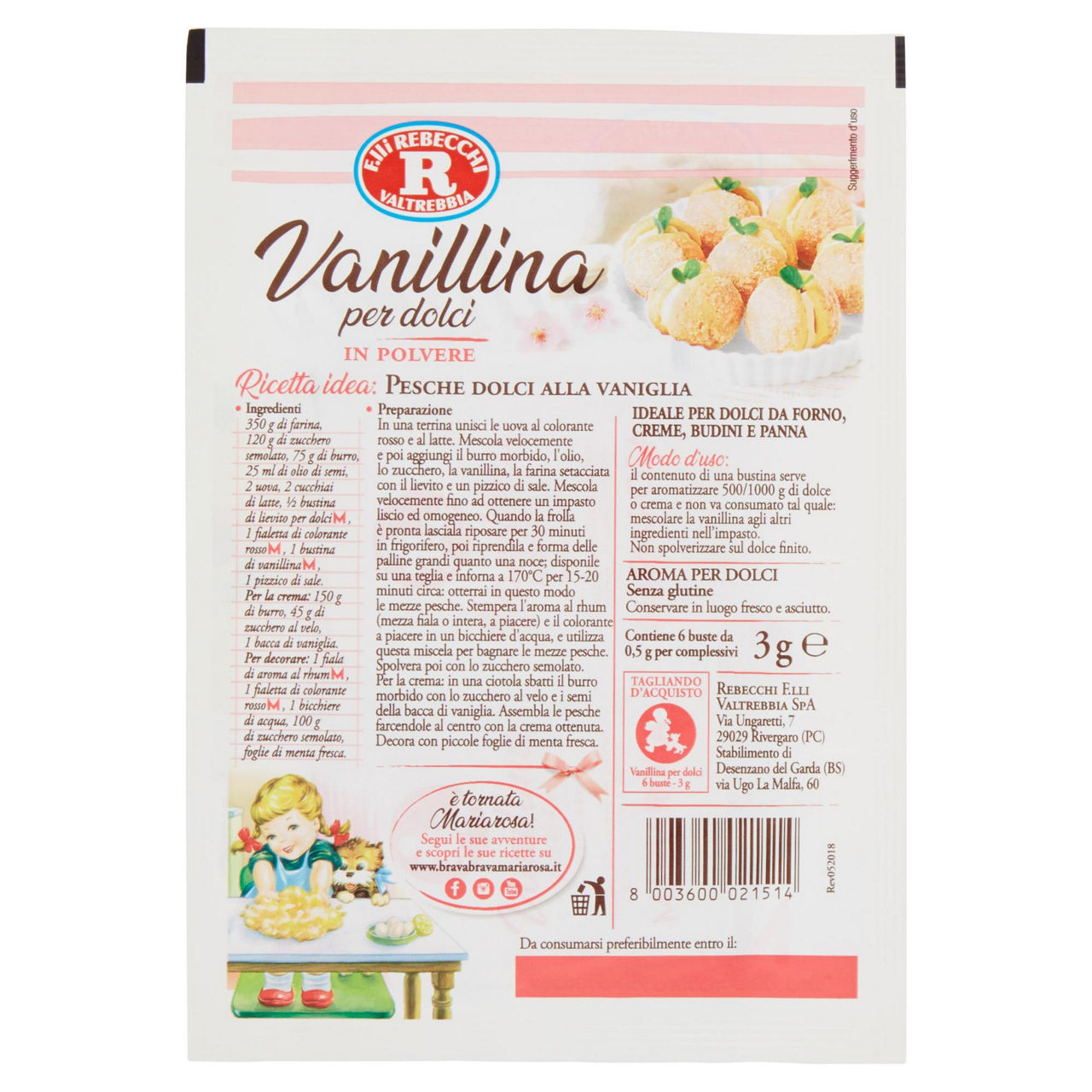 Aroma per dolci vanillina 6 pz 3 gr - Immagine 11