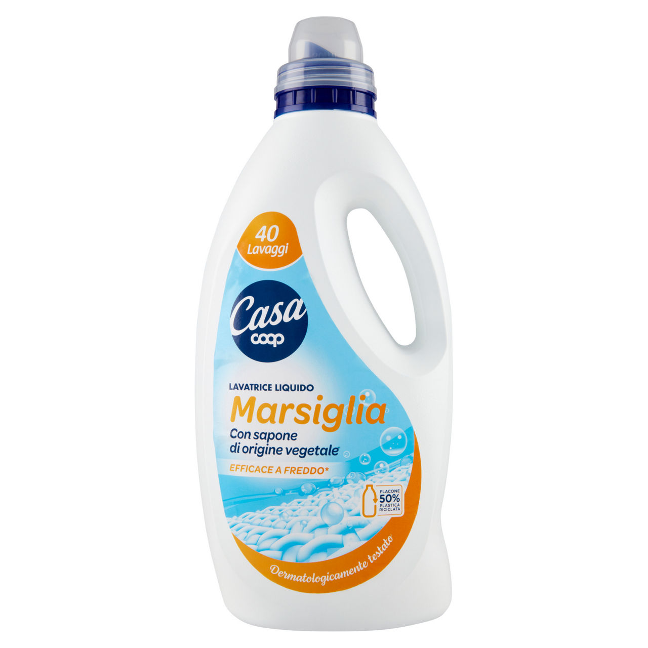 Detersivo lavatrice liquido marsiglia 40 lavaggi 2 l - Immagine 01