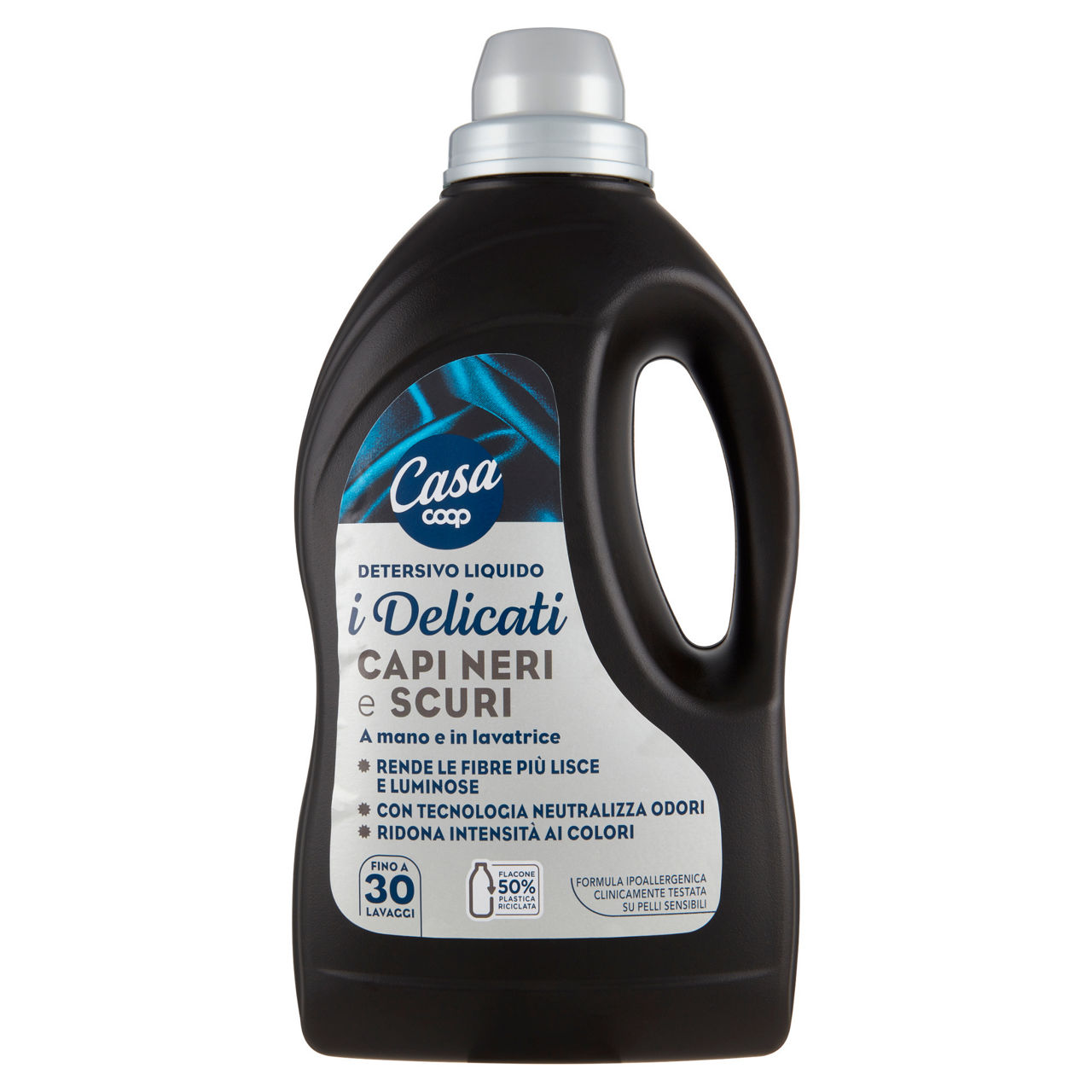 Detersivo lavatrice capi neri e scuri coop casa i delicati 30 mis flacone lt 1,5 - Immagine 01