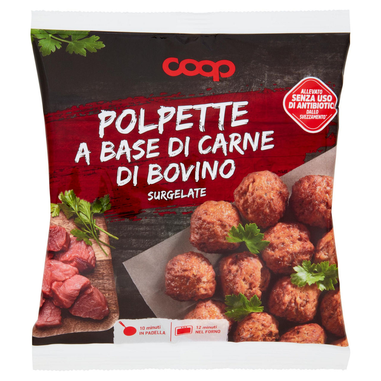 Polpette a base di carne di bovino surgelate 400 gr