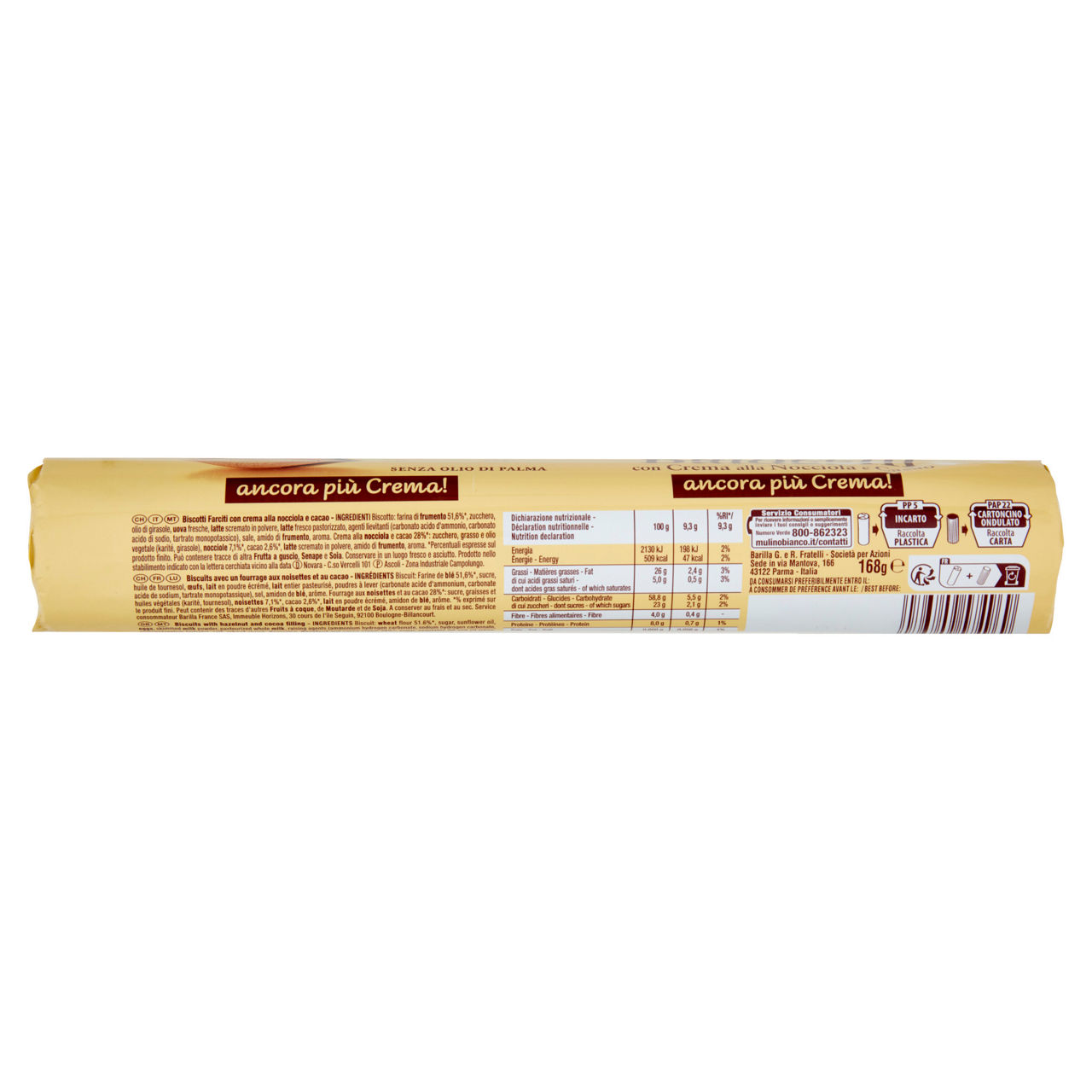 Biscotti Baiocchi con crema alla nocciola e cacao 168 gr - Immagine 51