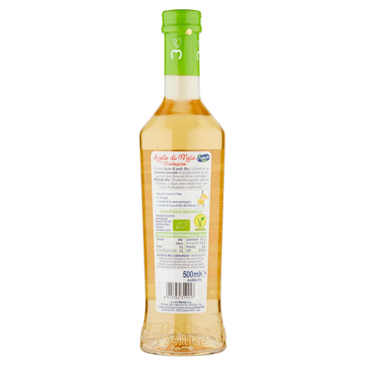 ACETO DI MELE BIO 5% 500 ML MELINDA - Immagine 11