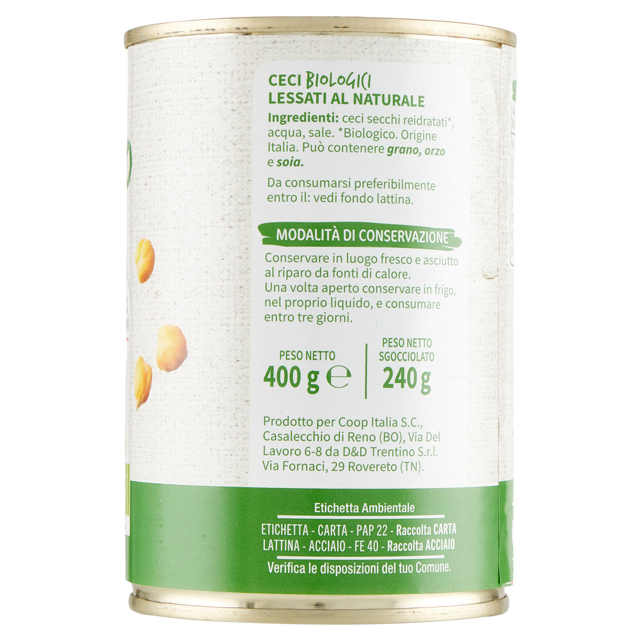 Ceci biologici vivi verde 400 g - Immagine 21