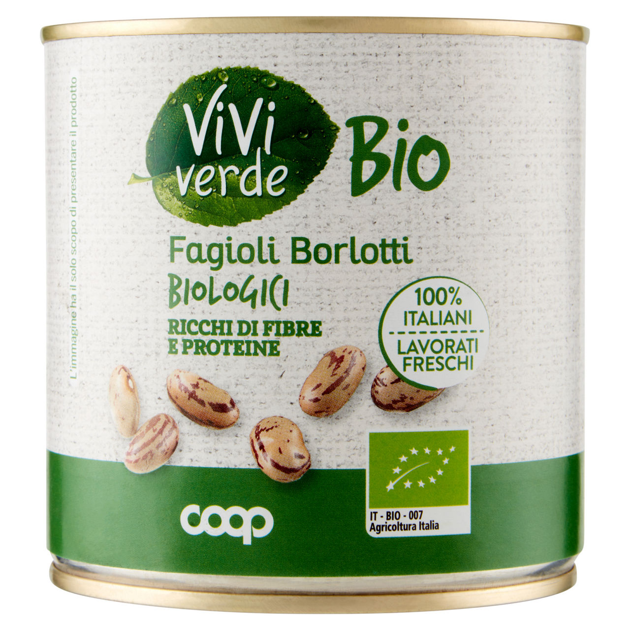 Fagioli borlotti biologici vivi verde 400 g - Immagine 01