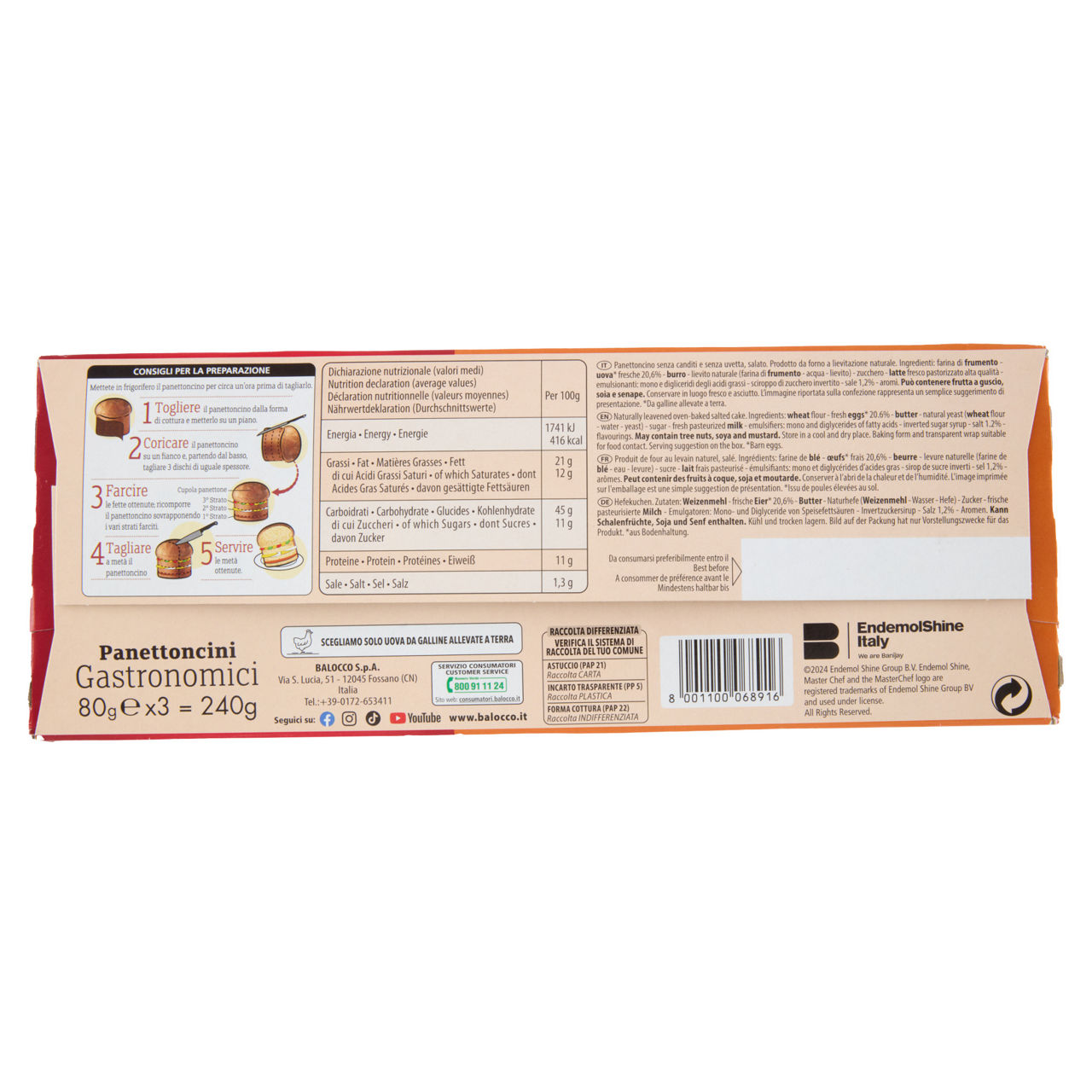 Mini panettone gastronomico masterchef  3 pz 240 gr - Immagine 51