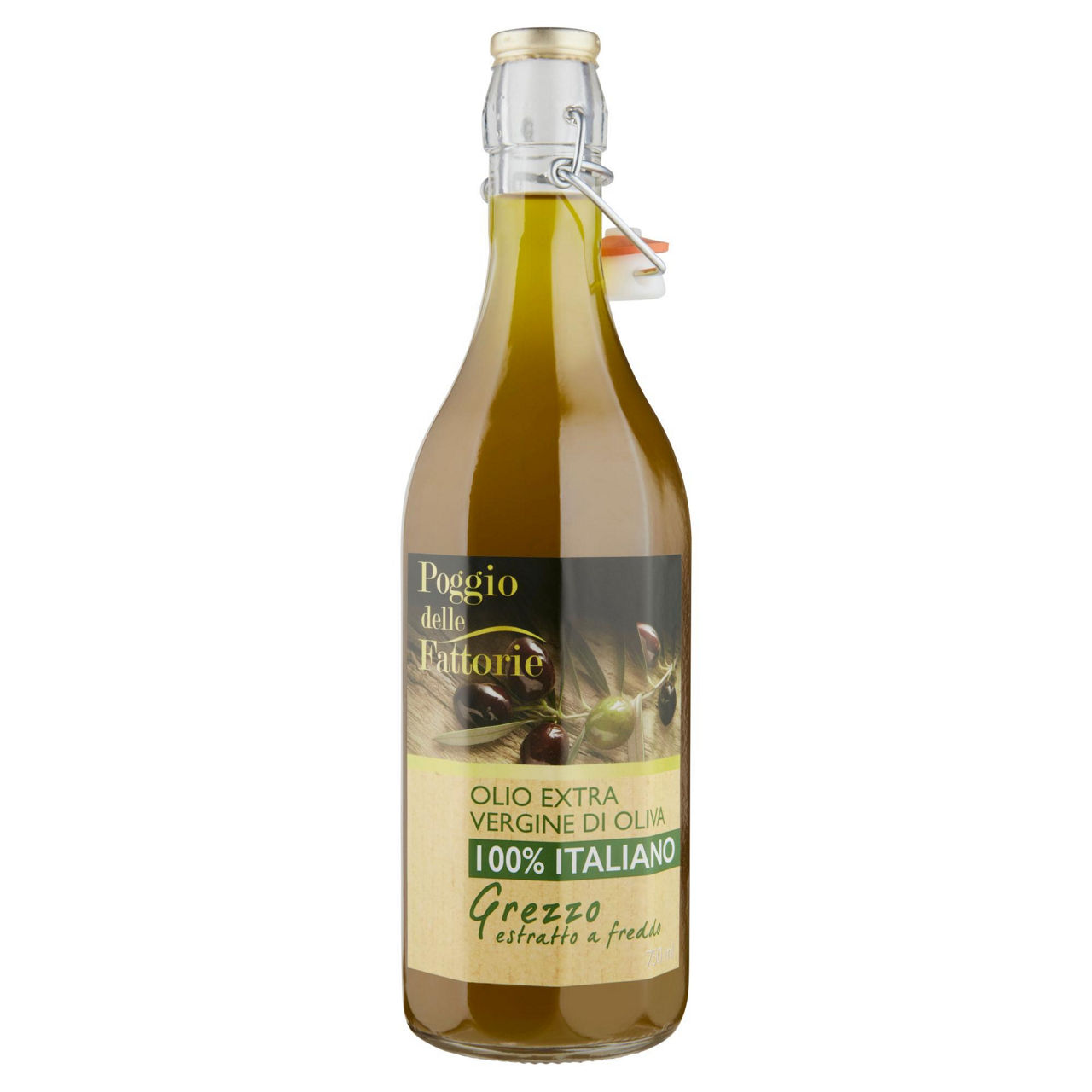 Olio ex.vergine grezzo 100% italiano poggio delle fattorie 750ml - Immagine 01