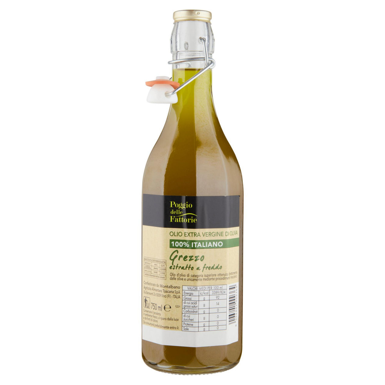 Olio ex.vergine grezzo 100% italiano poggio delle fattorie 750ml - Immagine 11