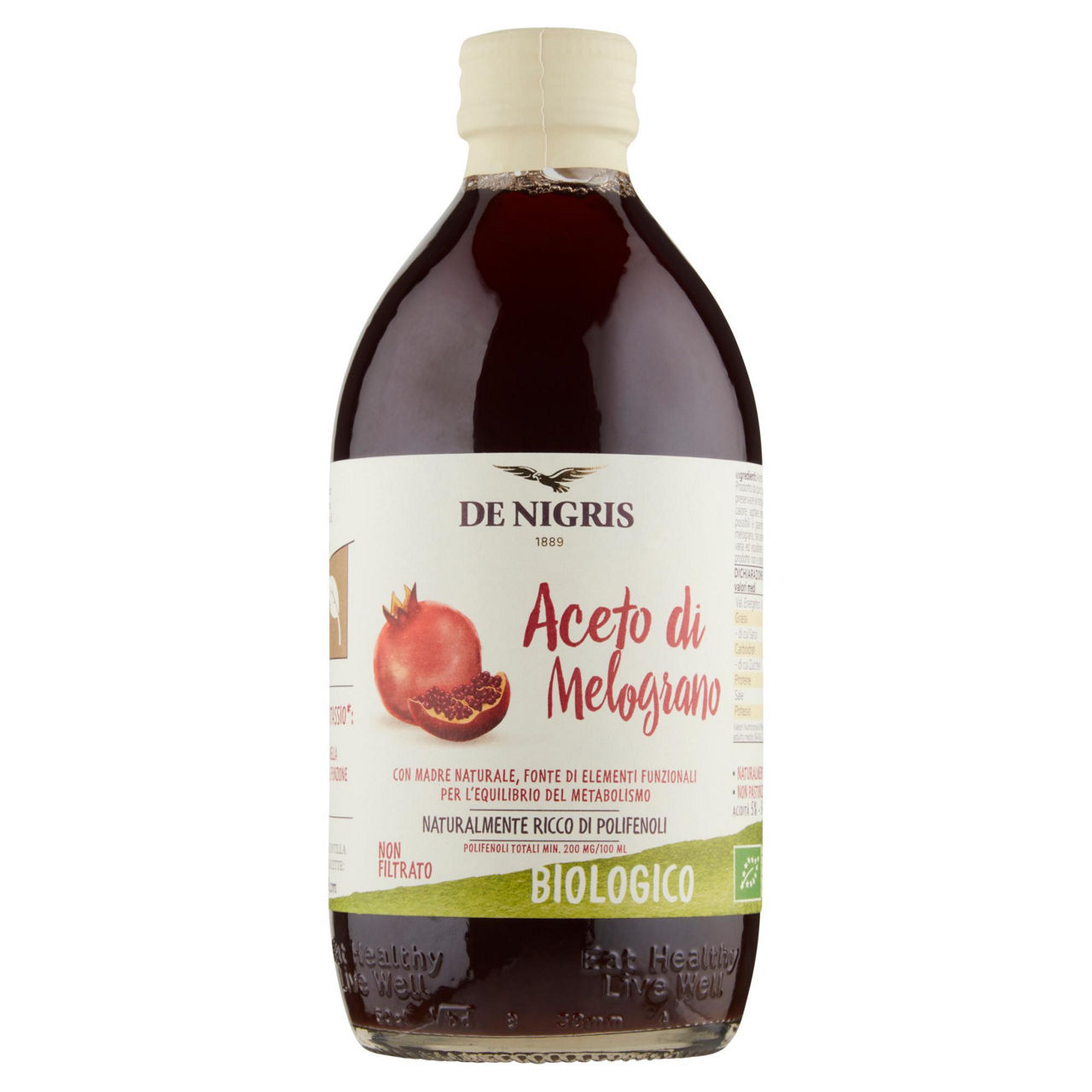 Aceto di melograno biologico de nigris bottiglia ml 500
