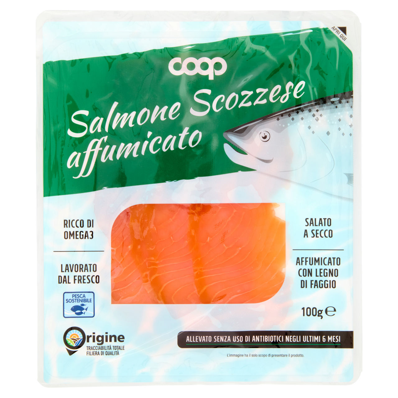 Salmone Scozzese affumicato 100 gr