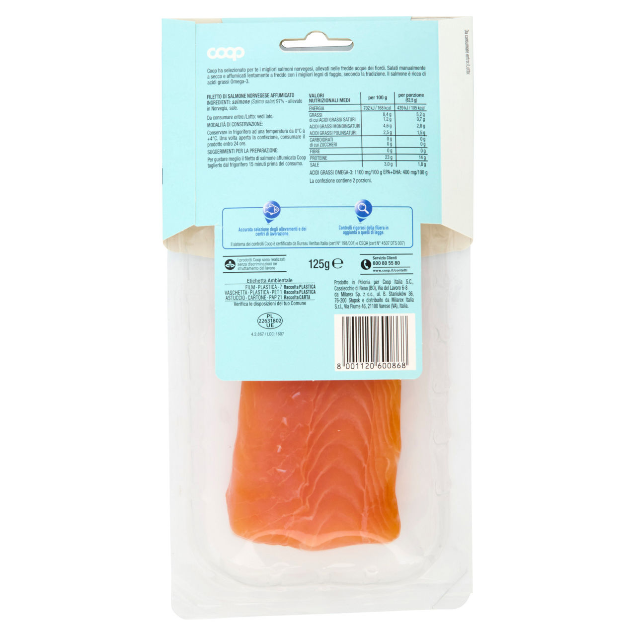 Filetto di salmone Norvegese affumicato 125 gr - Immagine 11