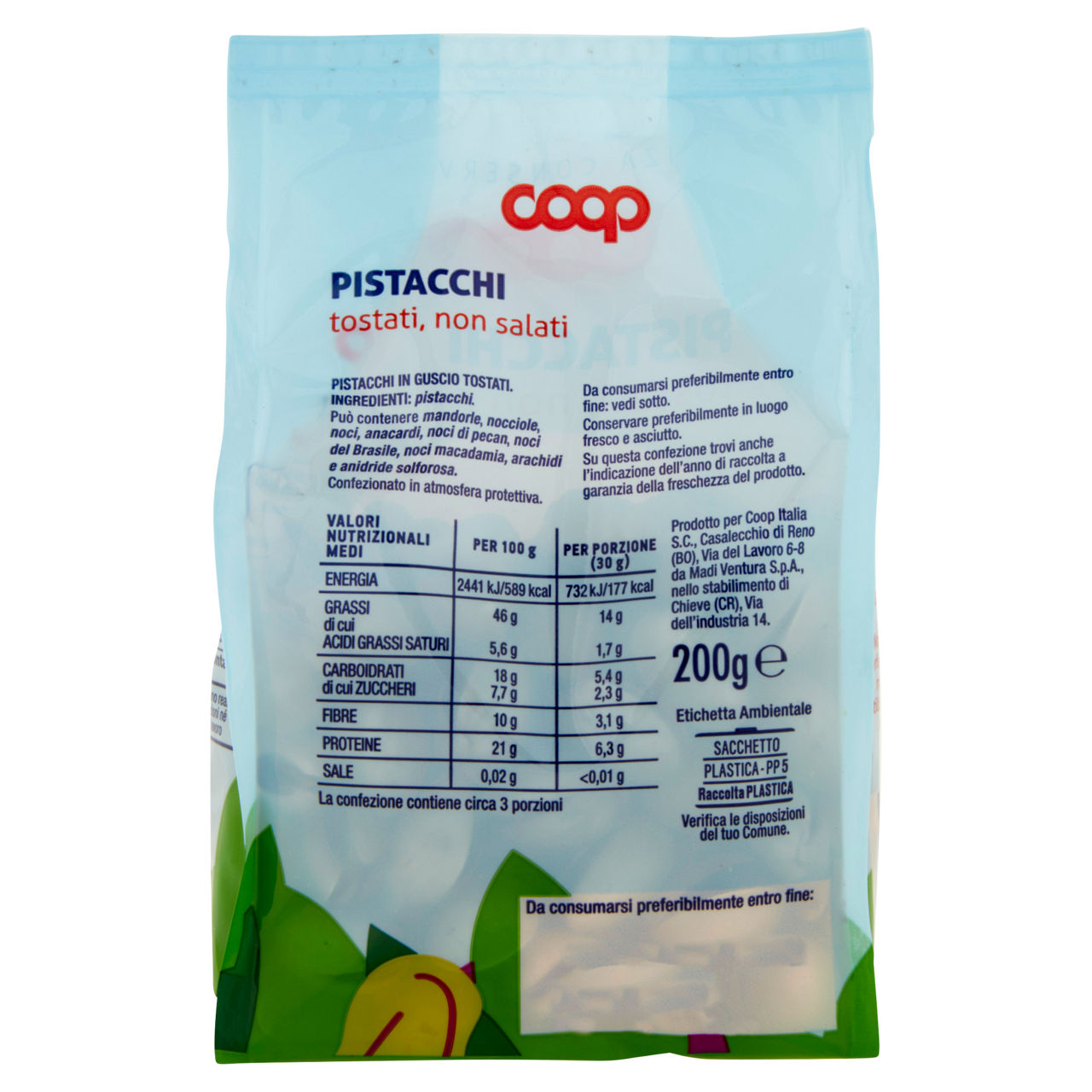 Pistacchi tostati non salati 200 gr - Immagine 61
