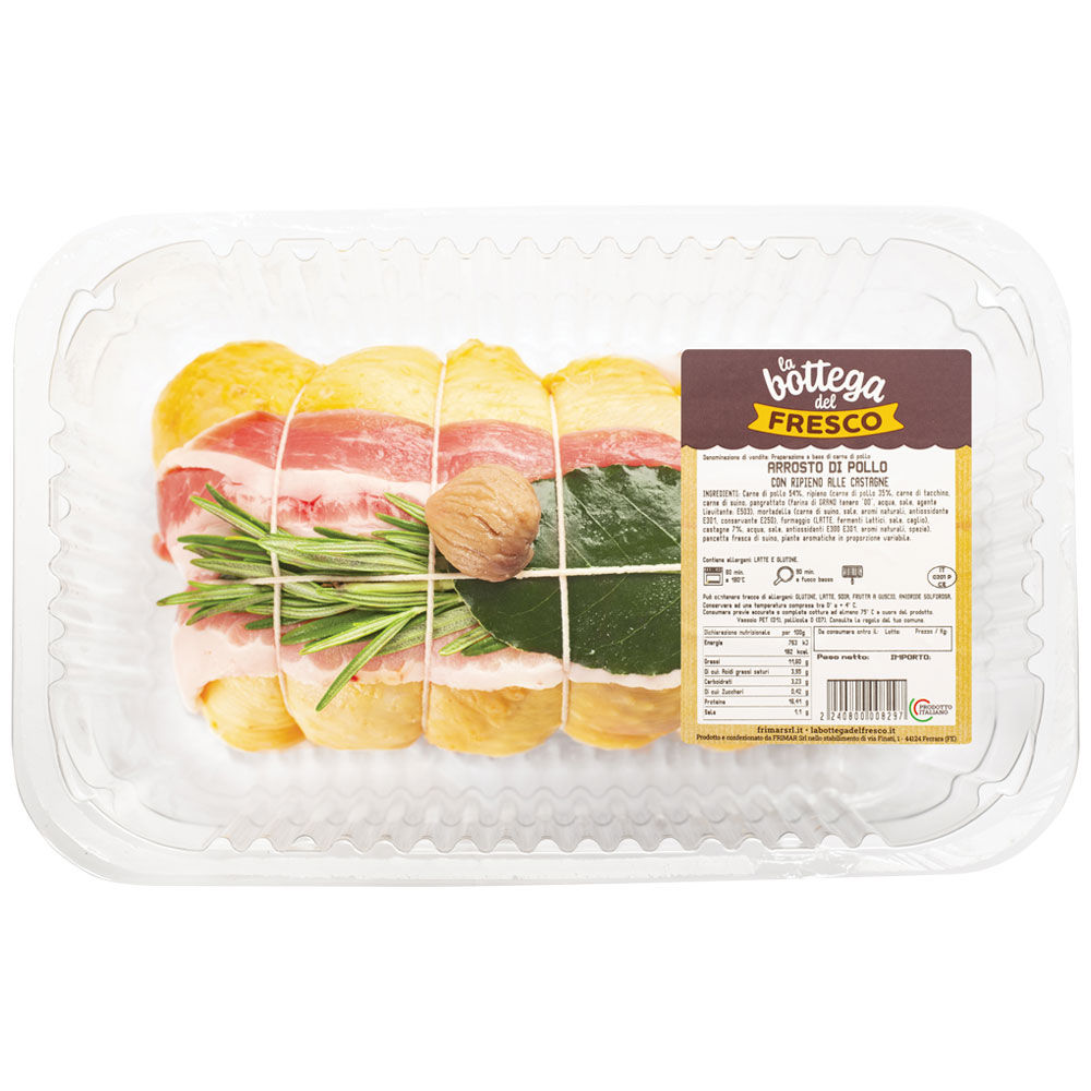 Arrosto di pollo con ripieno alle castagne