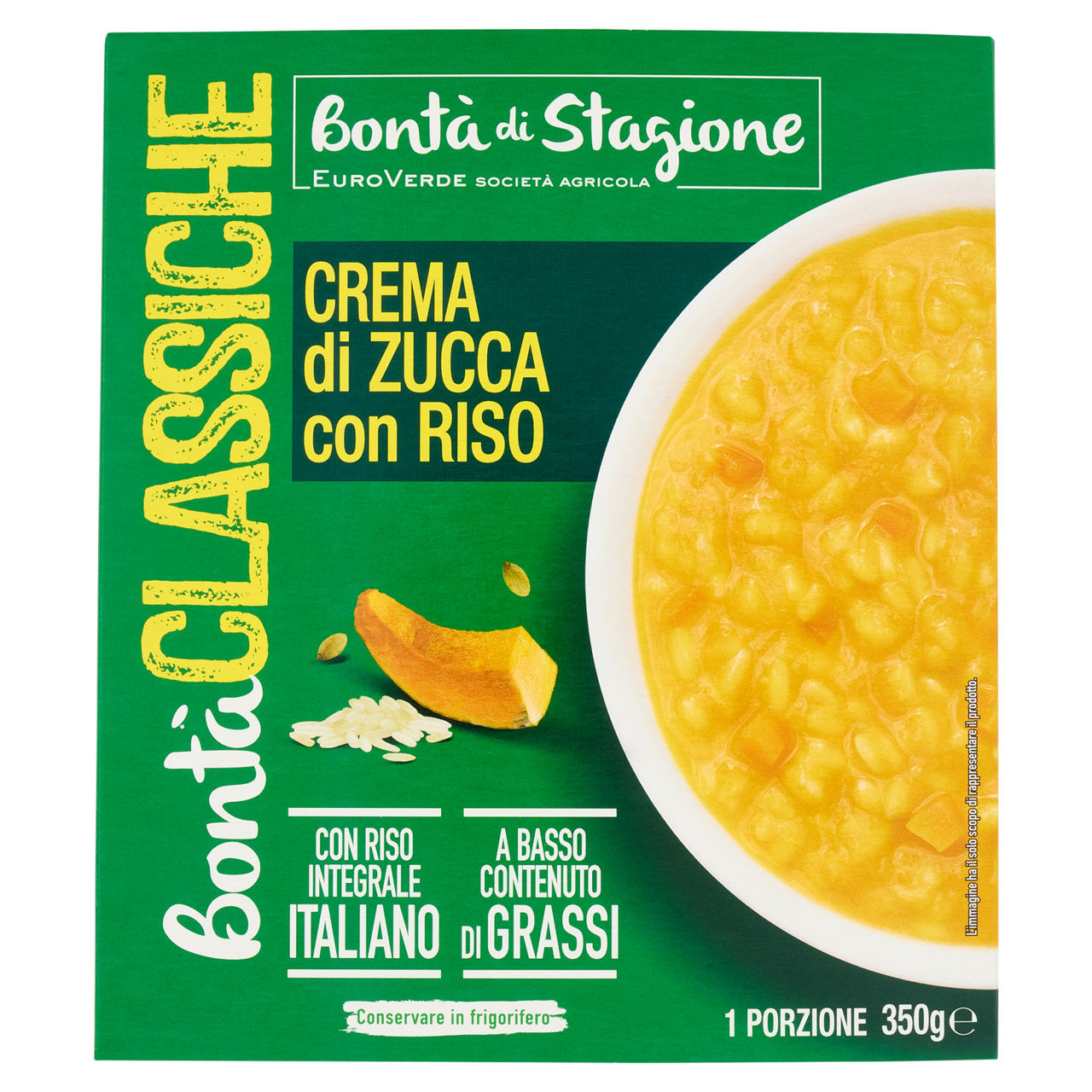 Crema di zucca con riso integrale 350 gr - Immagine 01