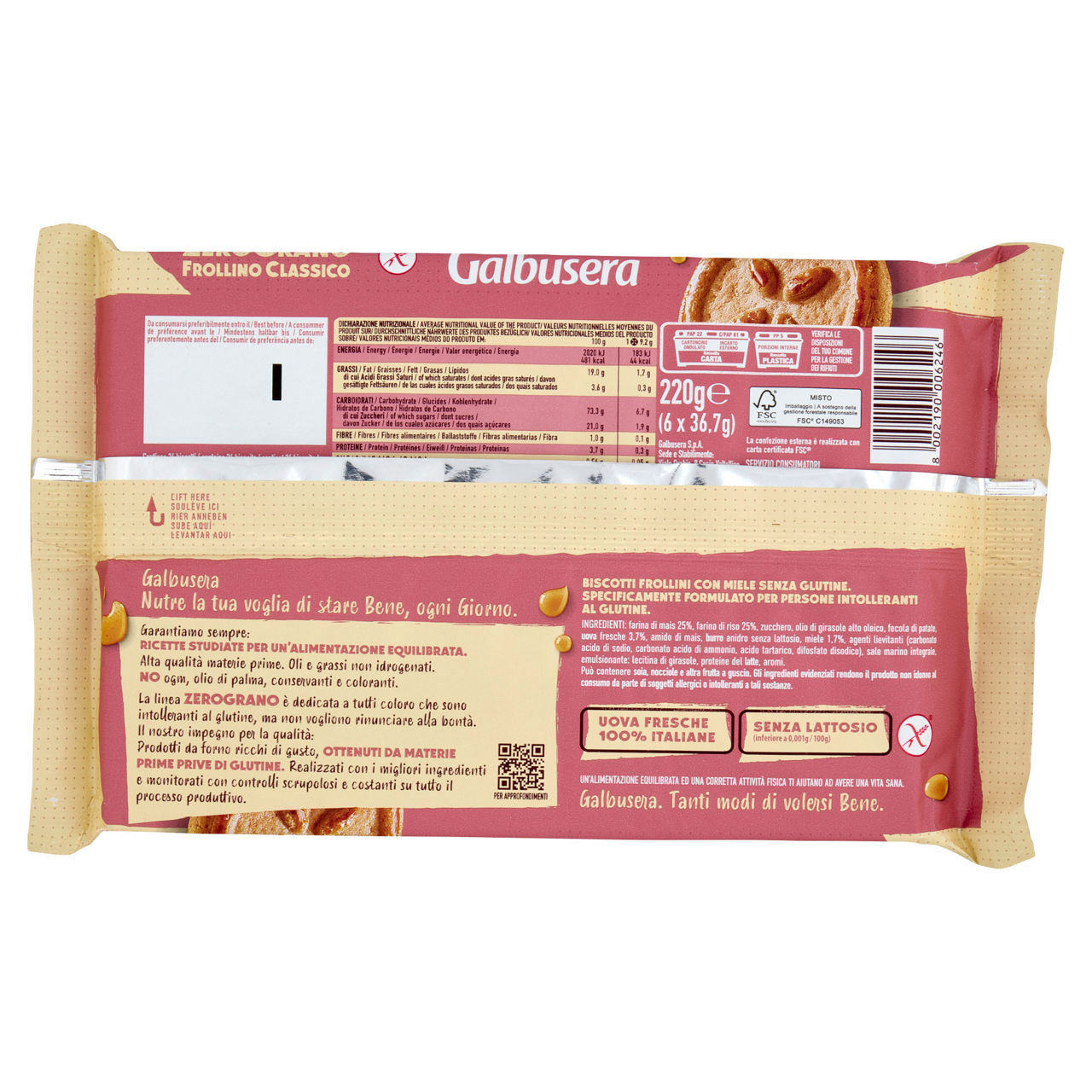 Biscotti frollini con miele millefiori senza glutine 220 gr - Immagine 11