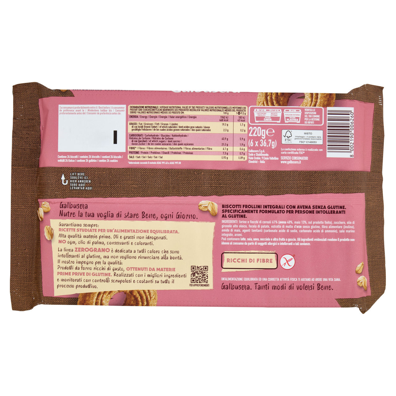 Biscotti frollini integrali senza glutine 220 gr - Immagine 61