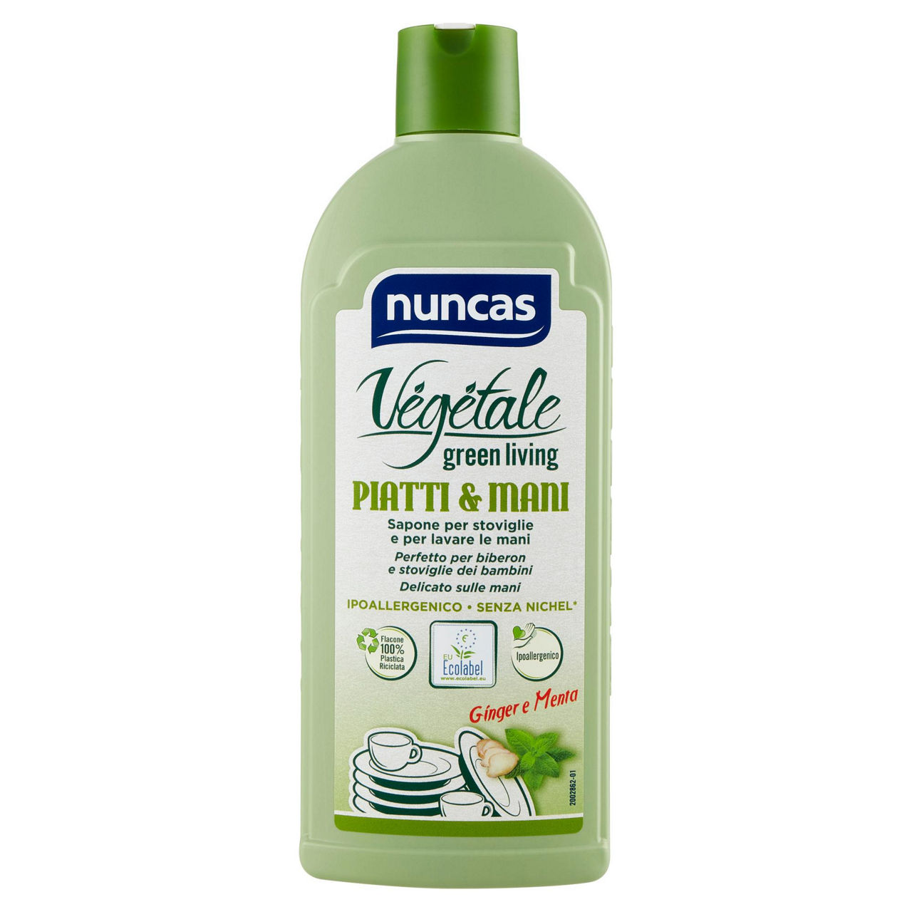 Detersivo vegetale piatti e mani nuncas 500ml - Immagine 01