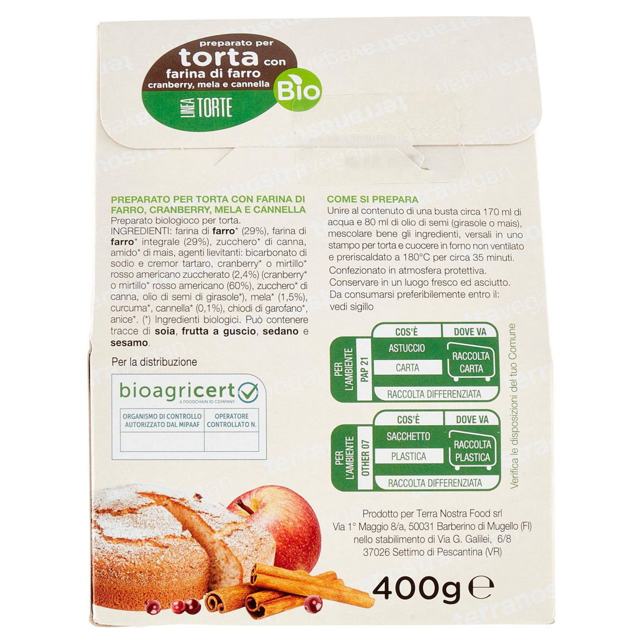 Preparato per torta di farro con cranberry, mela, cannella - Immagine 31