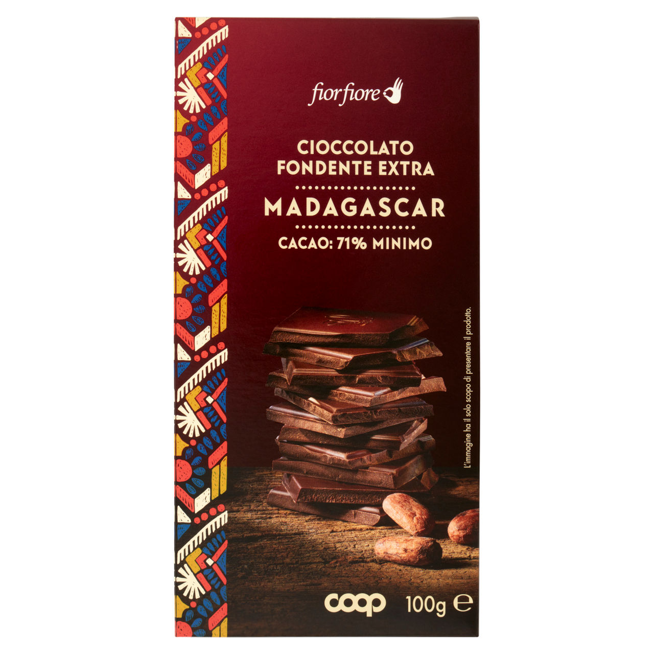 Tavoletta di cioccolato fondente 71% Madagascar 100 gr