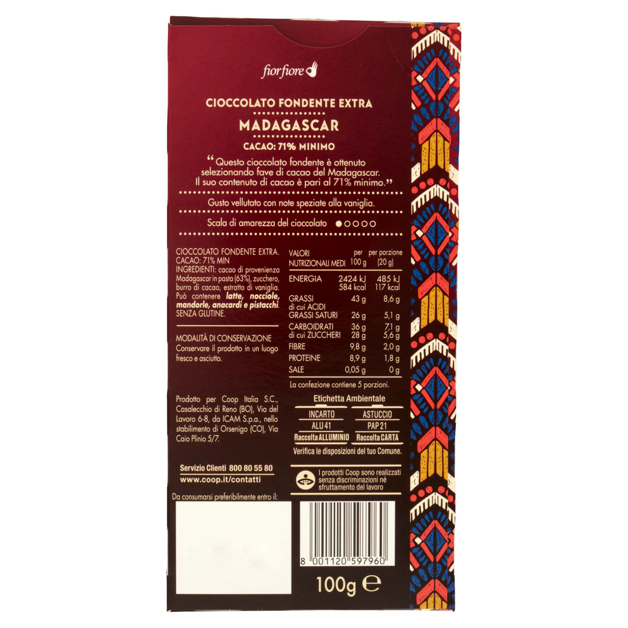 Tavoletta di cioccolato fondente 71% Madagascar 100 gr - Immagine 51