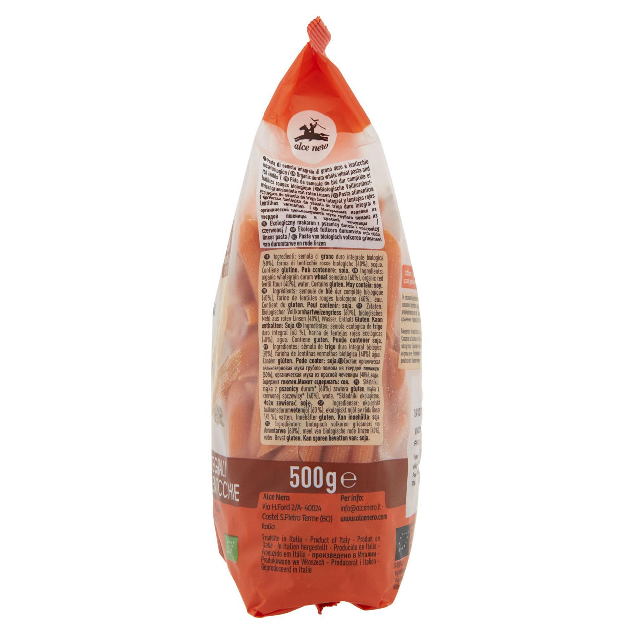 Penne rigate pasta di semola integrale di grano duro e lenticchie bio 500 gr - Immagine 31