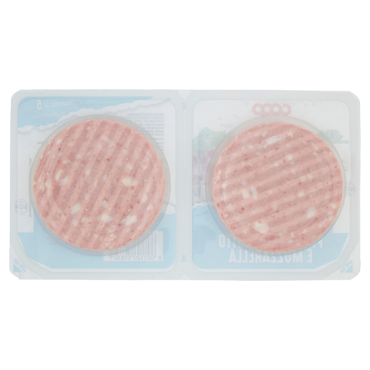 Hamburger con prosciutto cotto e mozzarella 2 pz 150 gr - Immagine 51
