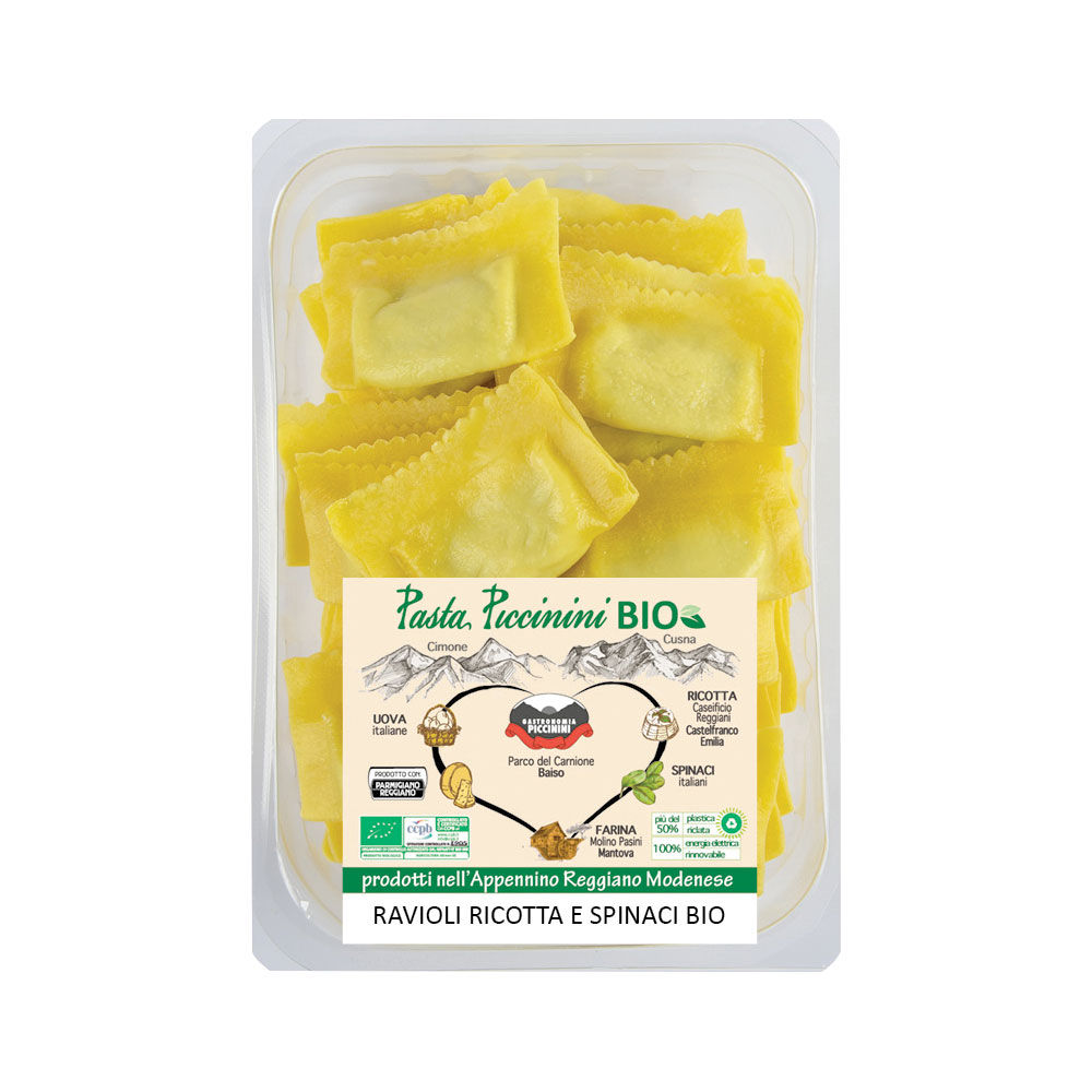 Ravioli freschi ricotta e spinaci bio 250 gr - Immagine 01