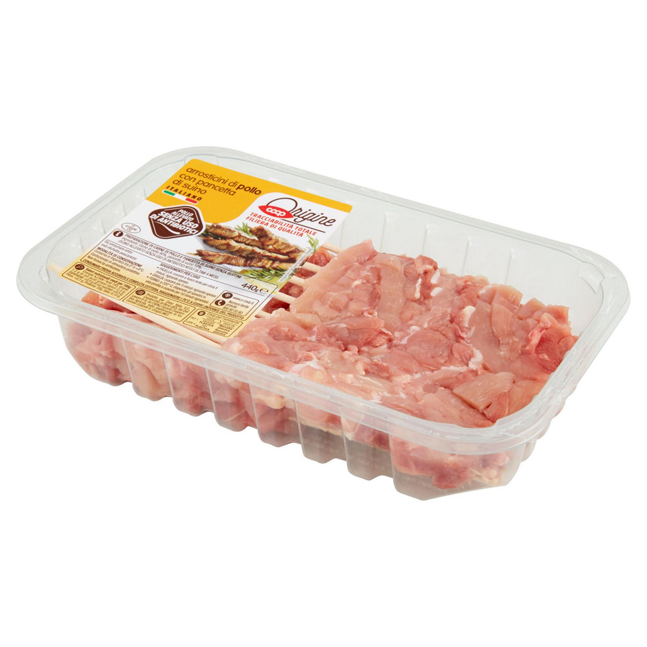 Arrosticini di pollo con pancetta di suino 440 gr - Immagine 31
