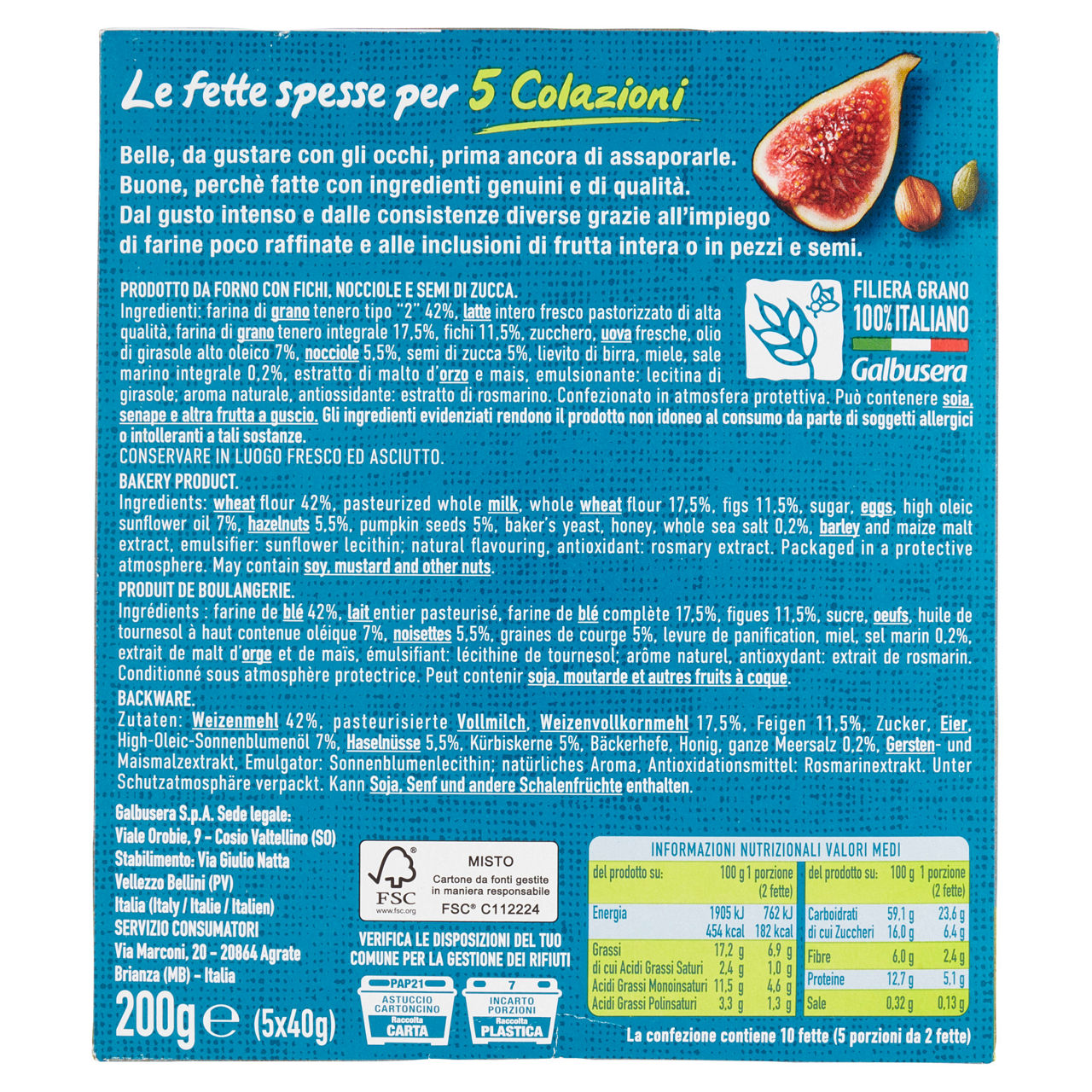 Fette spesse fichi nocciole e semi di zucca 200 gr - Immagine 31