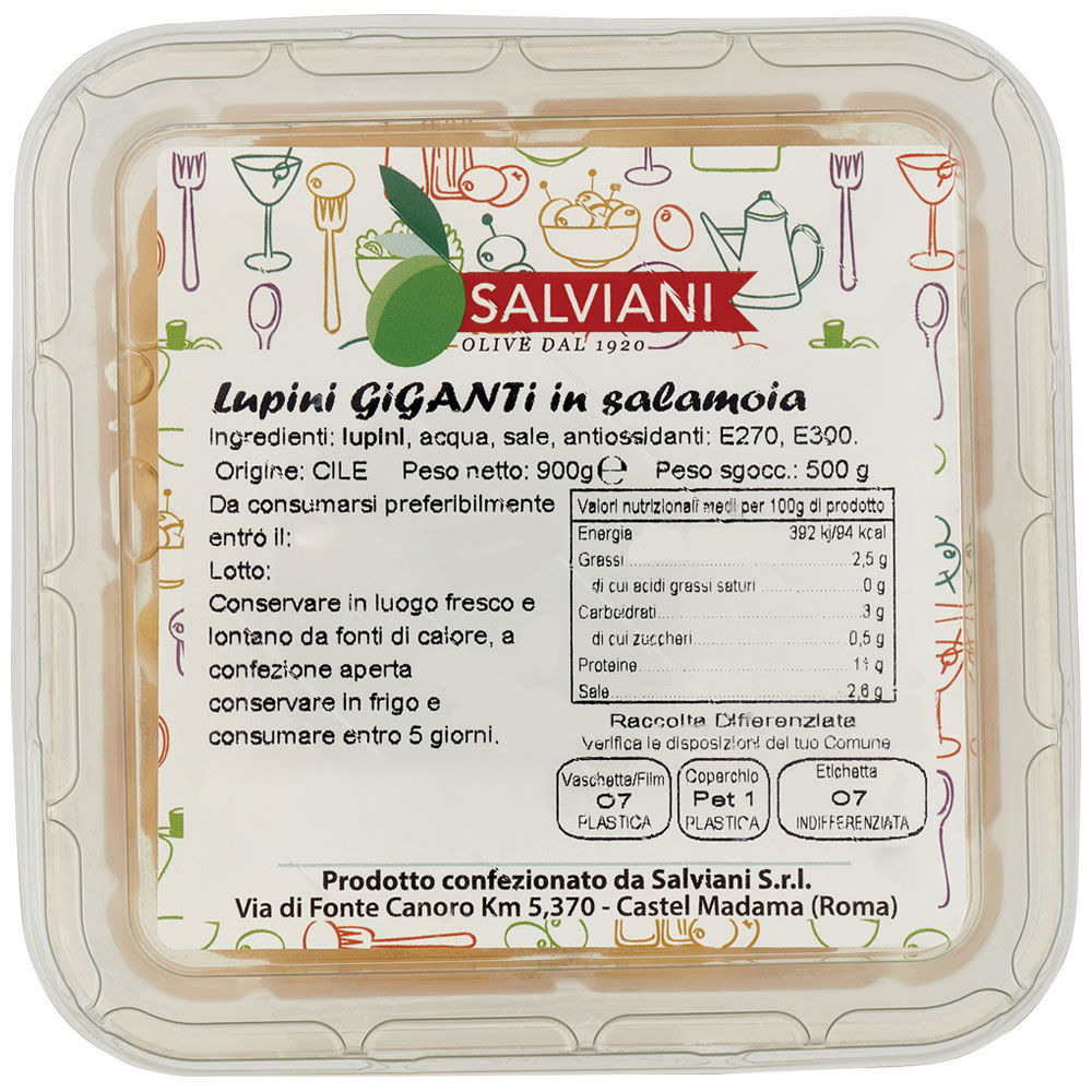 Lupini giganti in salamoia 500 gr - Immagine 01