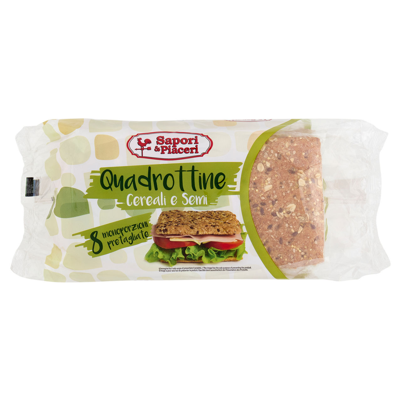Quadrottine cereali e semi 8 monoporzioni 310 gr