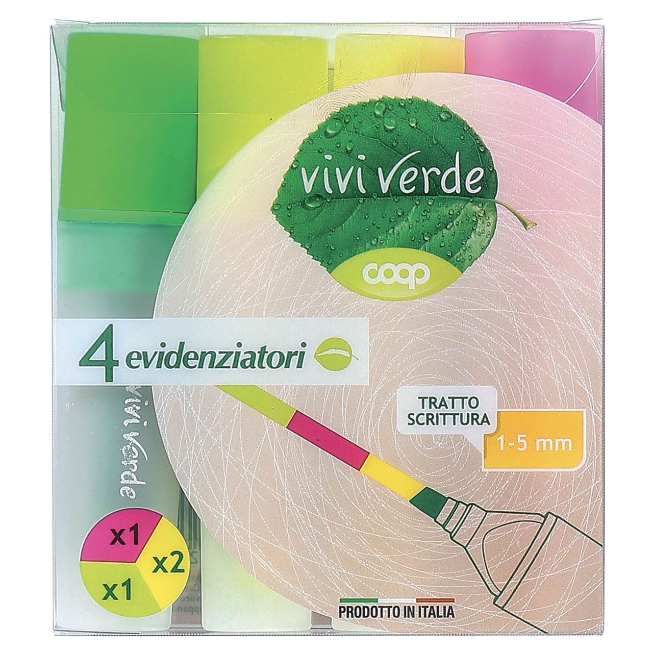 Evidenziatori colori assortiti 4 pz - Immagine 01