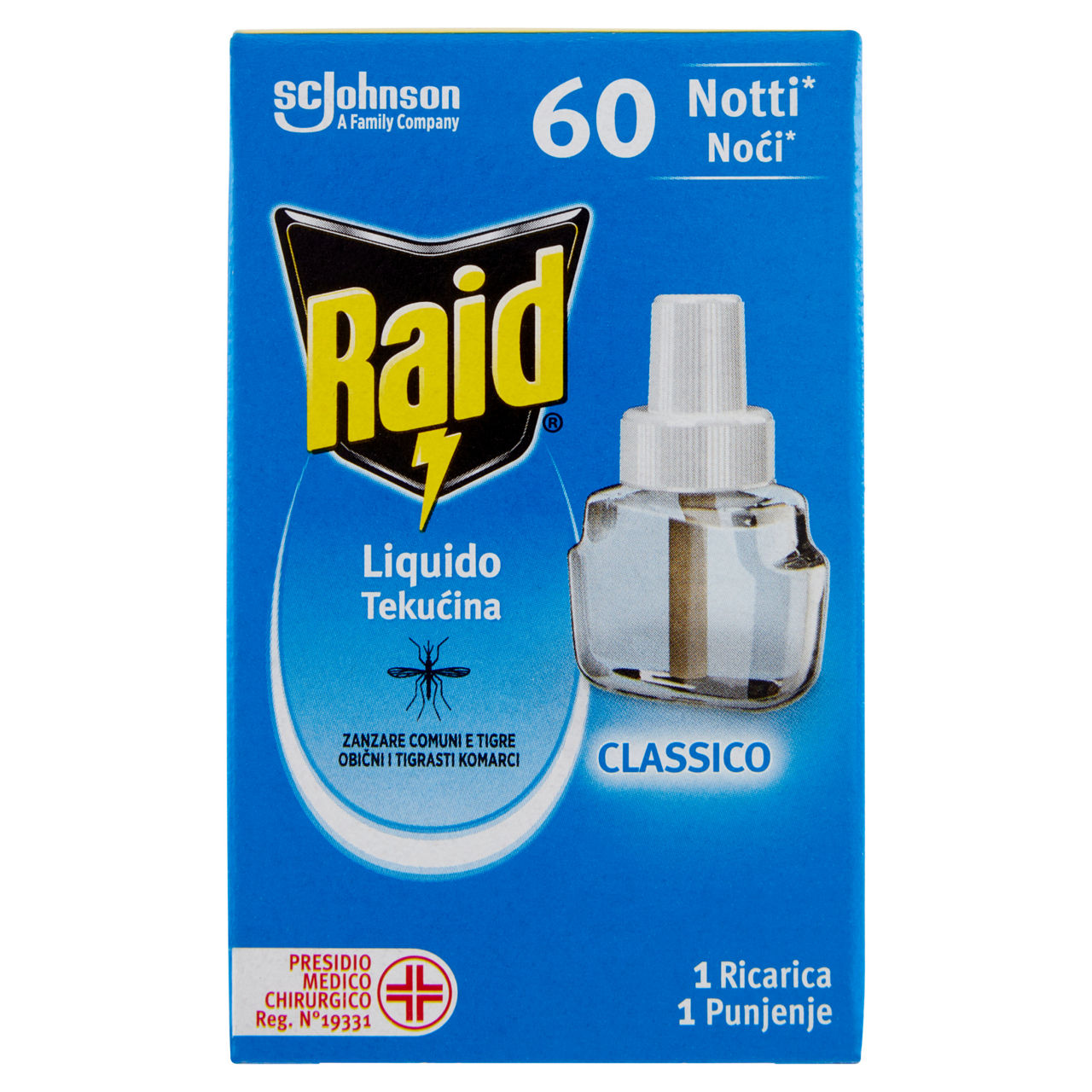 Ricarica liquido raid 60 notti ml 36 pz. 1