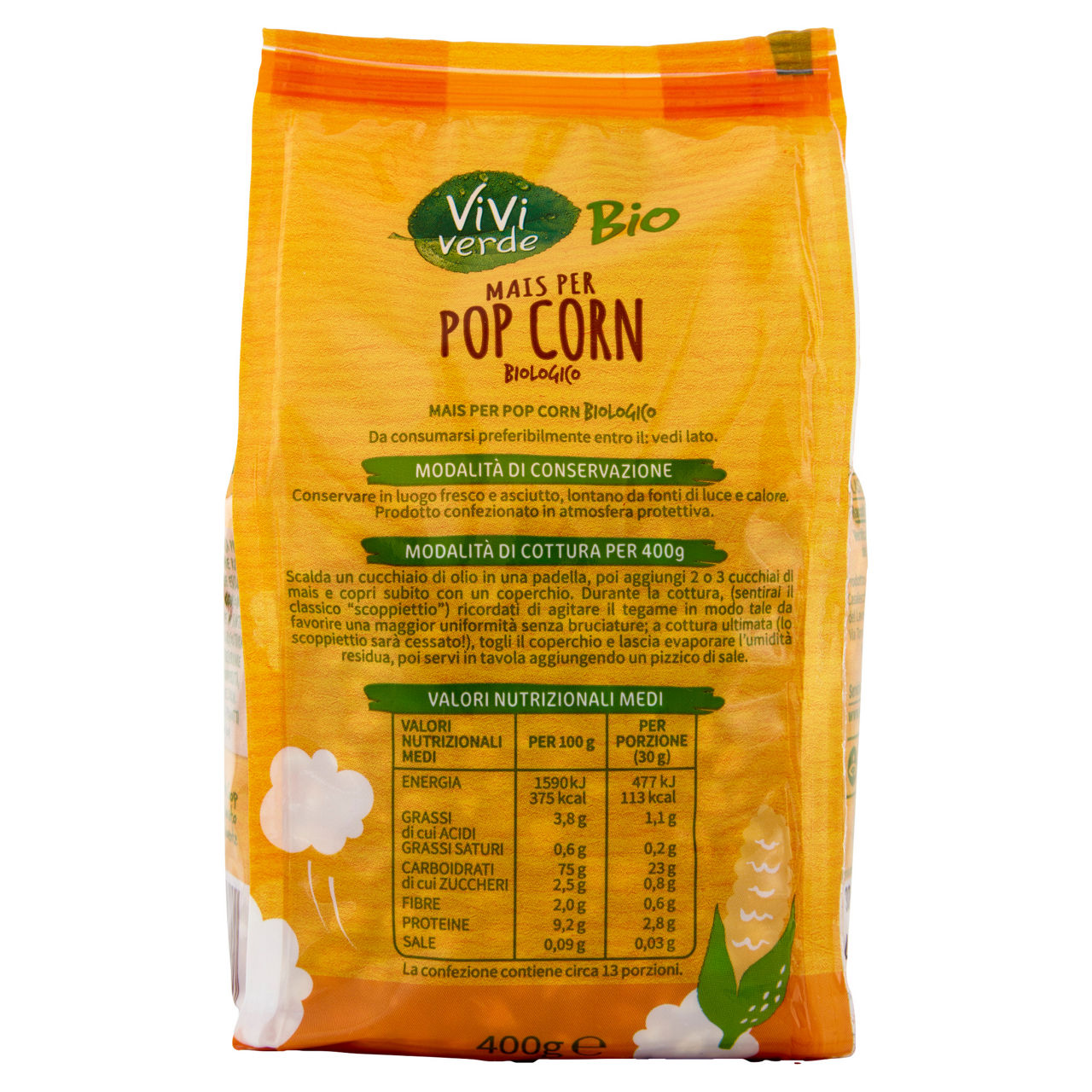 Mais per pop corn bio 400 gr - Immagine 121