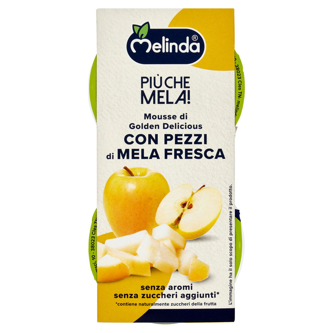 Purea di mela con pezzetti 2 pz da 100 gr