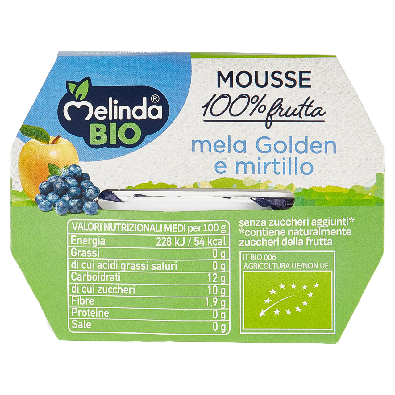 Mousse 100% mela e mirtillo 2 pz da 100 gr - Immagine 51