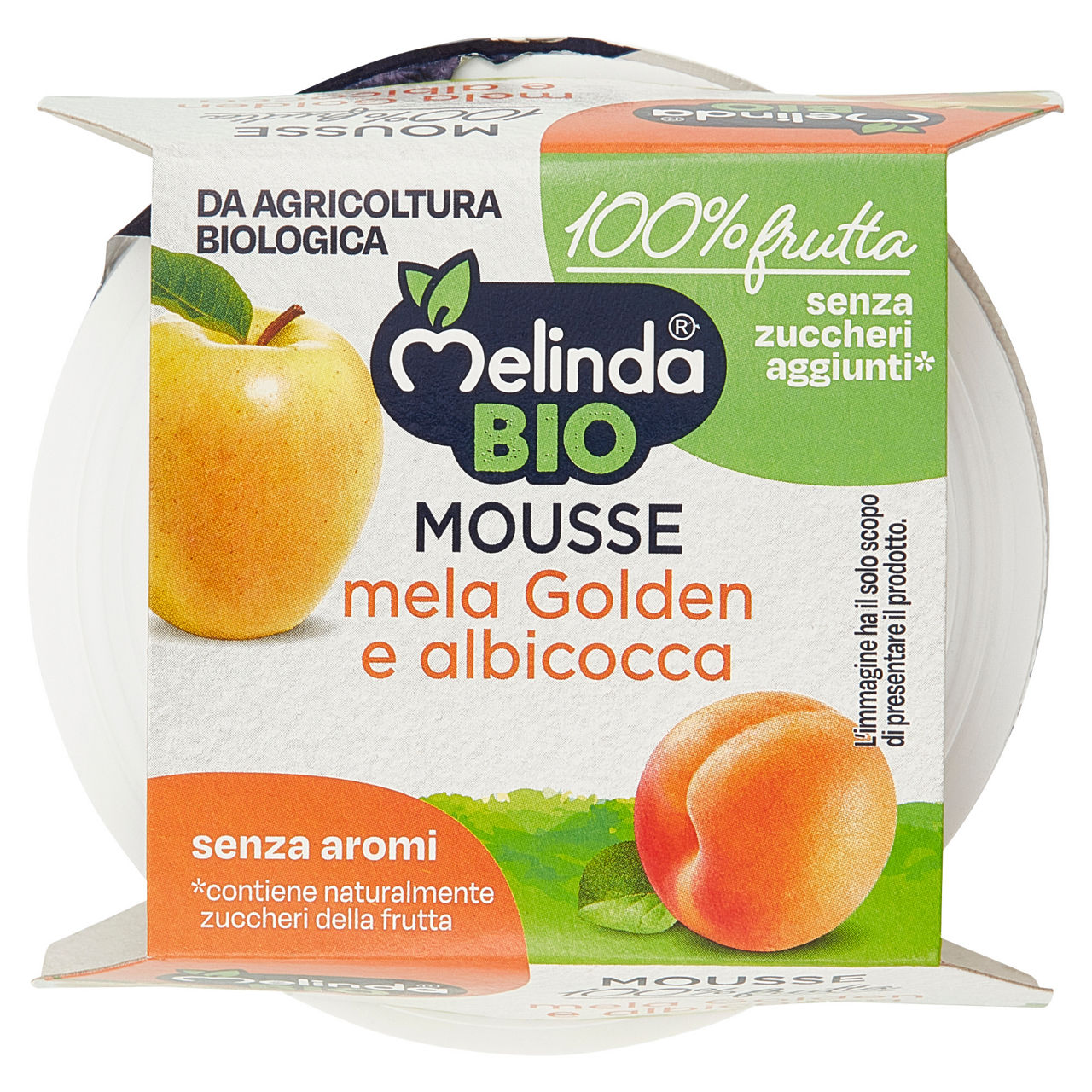 Mousse 100% mela e albicocca 2 pz da 100 gr - Immagine 01