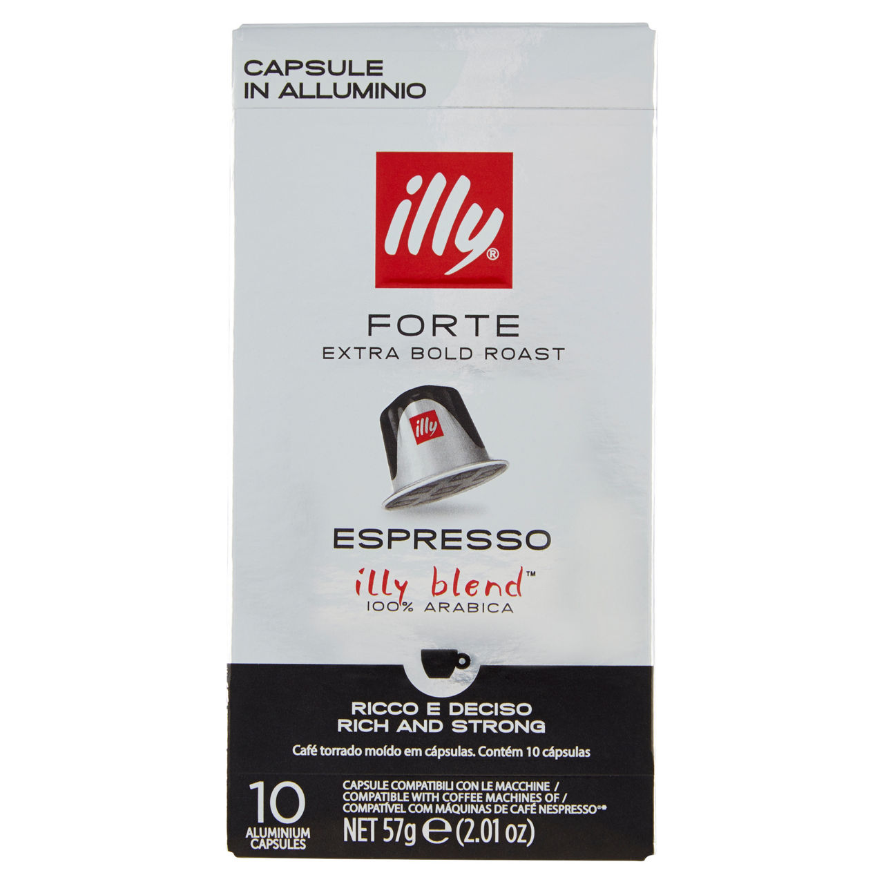 Caffè in capsule gusto forte compatibili con Nespresso 10 pz
