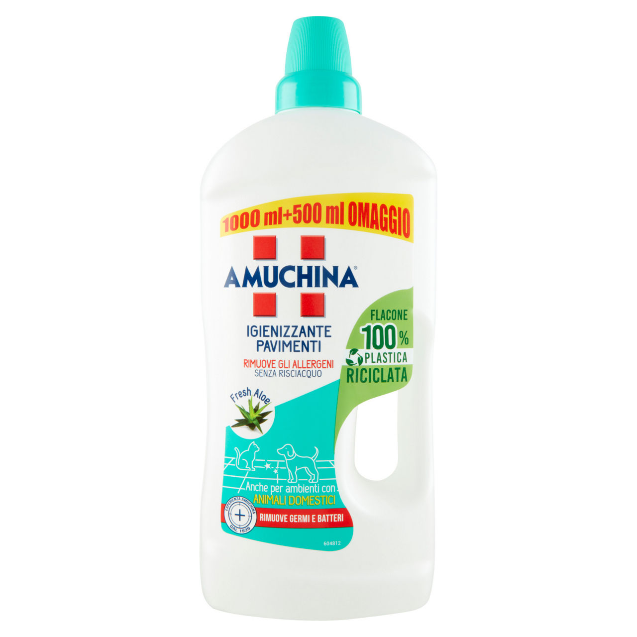 Detersivo pavimenti igienizzante aloe 1 lt + 500 ml in omaggio
