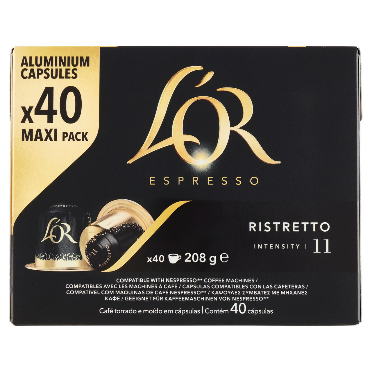 CAFFE' RISTRETTO INT 11 JDE L'OR SCATOLA 40 CAPSULE X G 5,2 - Immagine 01