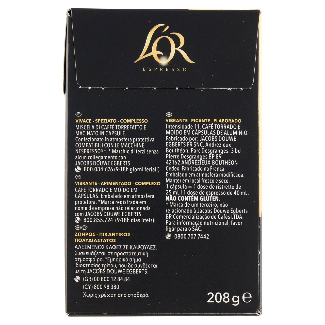 CAFFE' RISTRETTO INT 11 JDE L'OR SCATOLA 40 CAPSULE X G 5,2 - Immagine 51