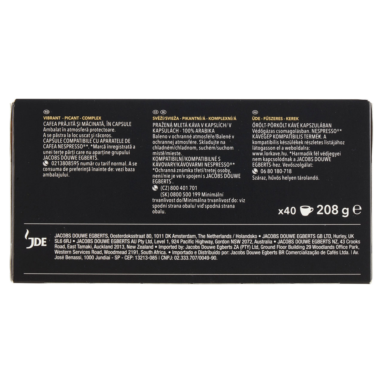 CAFFE' RISTRETTO INT 11 JDE L'OR SCATOLA 40 CAPSULE X G 5,2 - Immagine 11
