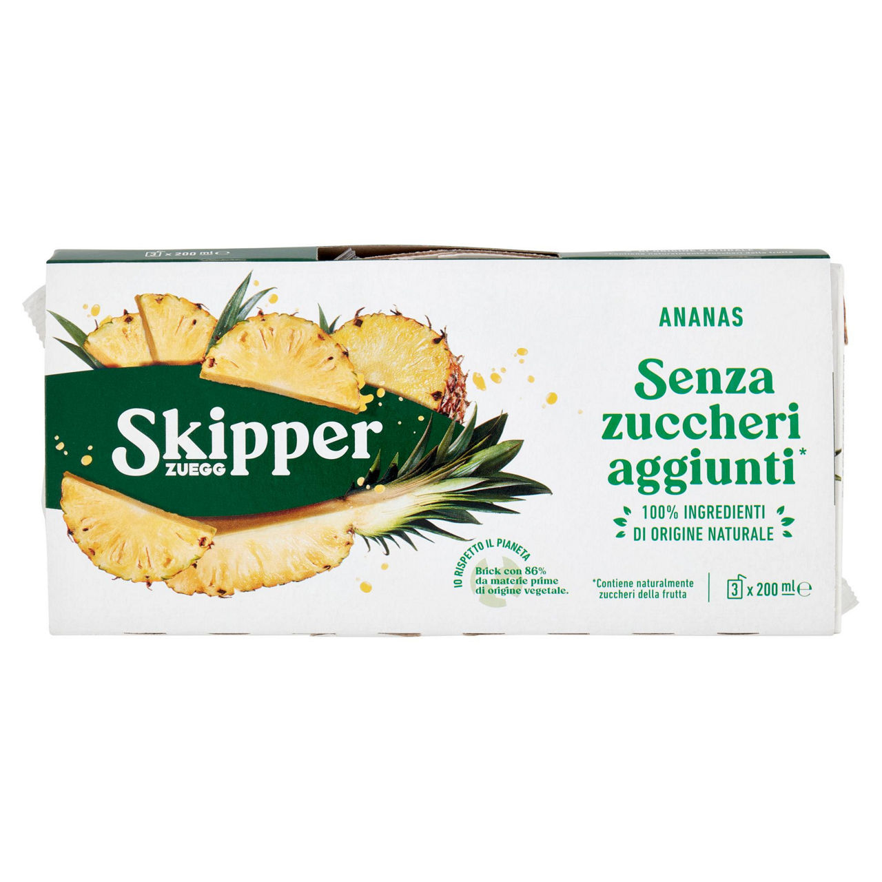 Succo ananas senza zuccheri skipper cluster brik ml 200 x 3